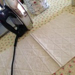 Step 4:  After attaching together, press your seam open.  Less bunchiness that way.